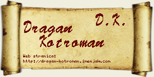 Dragan Kotroman vizit kartica